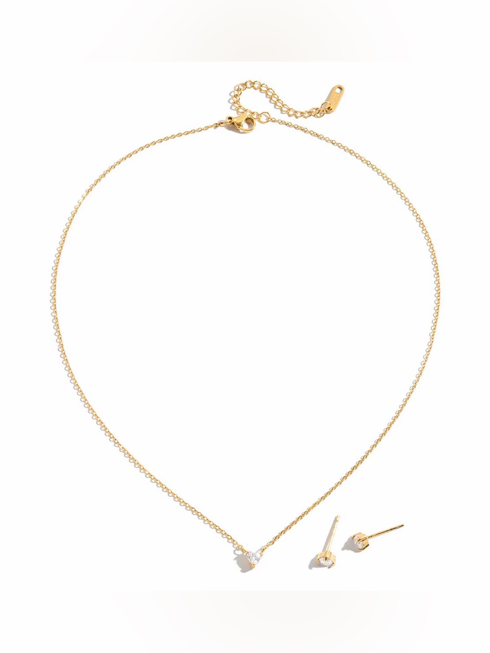 18K Gold Plated Necklace and Earring Set - Picture 9 of 10